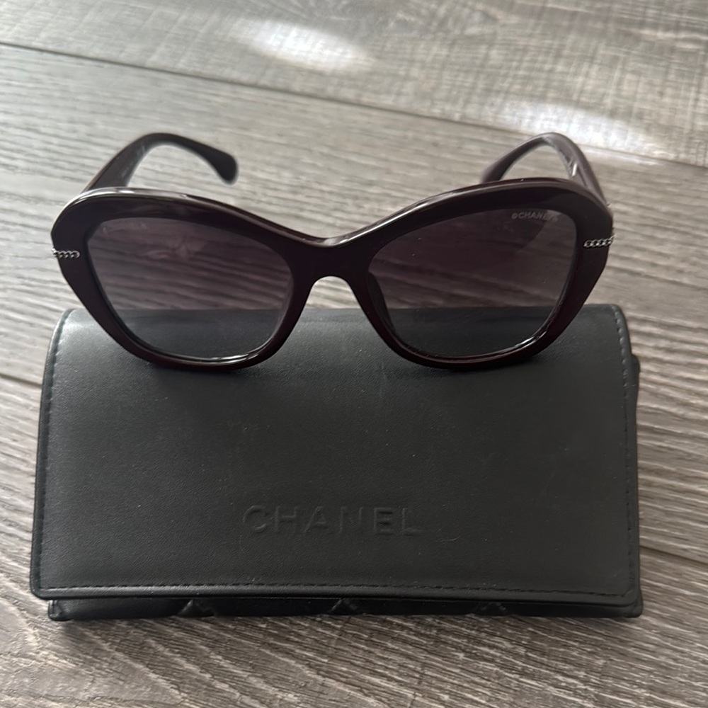 Chanel Burgandy Sunglasses